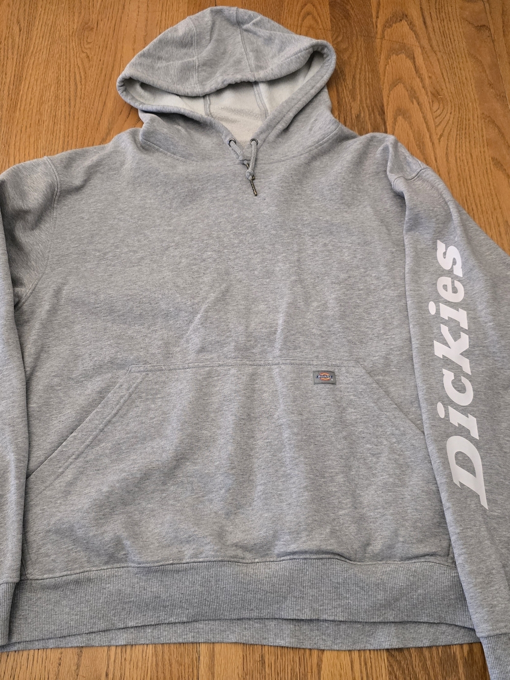 Dickies Pullover Hoodie XL Gray Sleeve Logo Sweatshirt